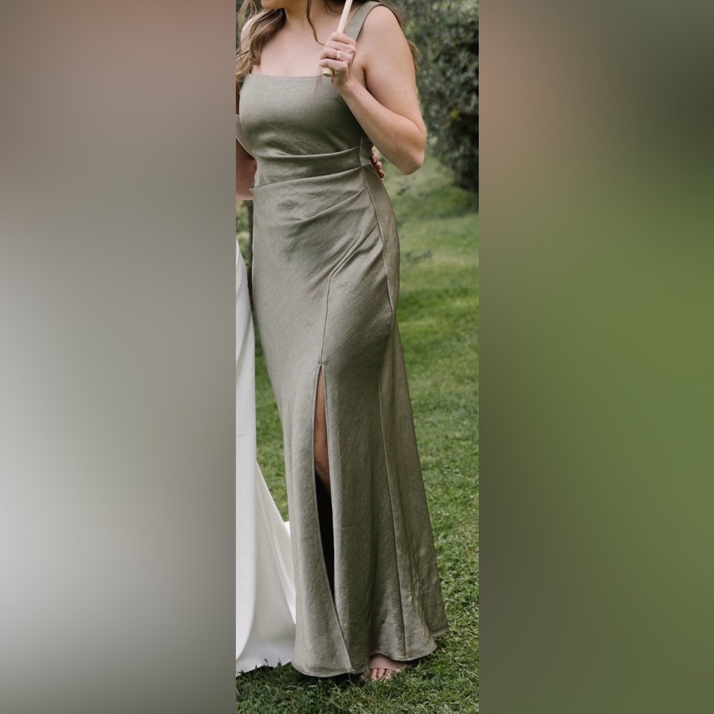 Bec and Bridge The Dreamer Square Neck Bridesmaid Dress Sage